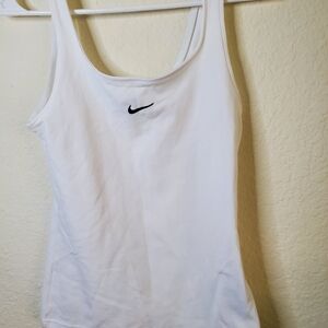 Nike White Black Classic Logo Womens Tank Top Active Outdoor Gym Casual Chic XS
